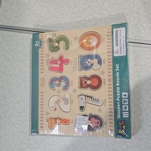 I Play I‎ Learn  Wooden Puzzle Board Set NWT 2 Pack